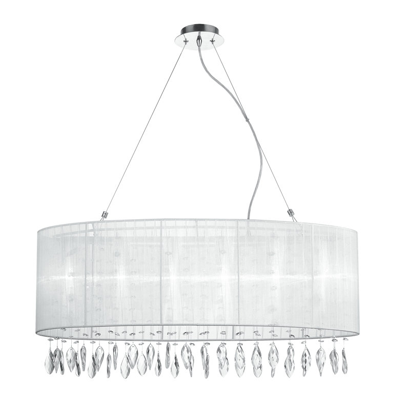 Madeleine 6 - Light Chrome Drum Pendant