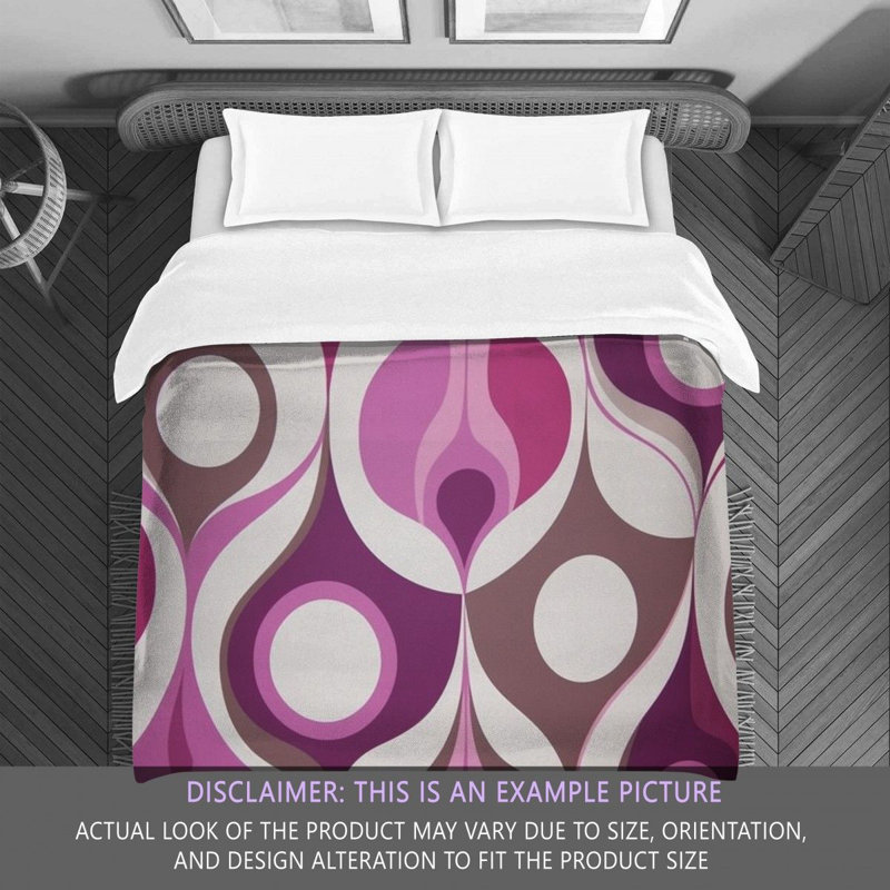 Funky Bedding, Pink/Purple Abstract, Queen Comforter