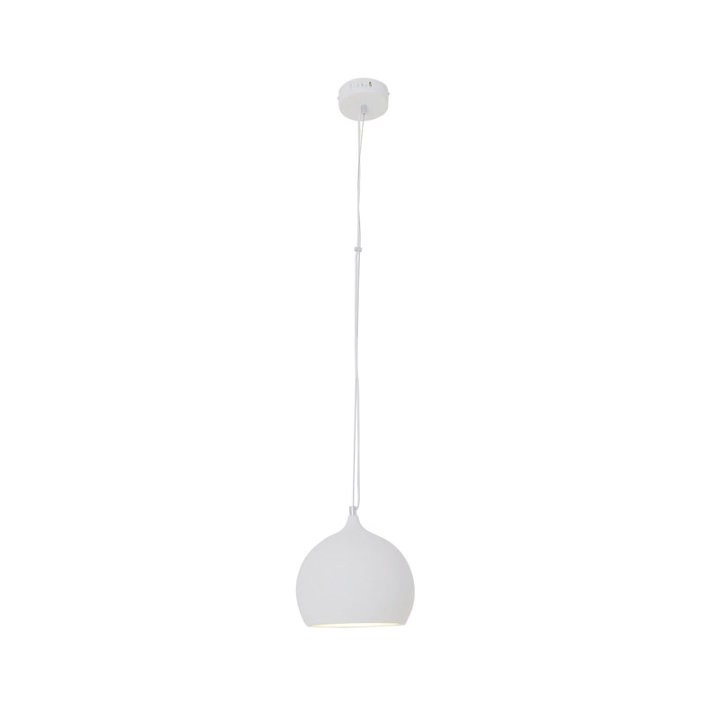 Ansonia 1 - Light LED Dome Pendant, White