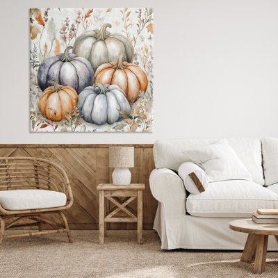 Watercolor Pumpkin Harvest Canvas, design by Creative Studio