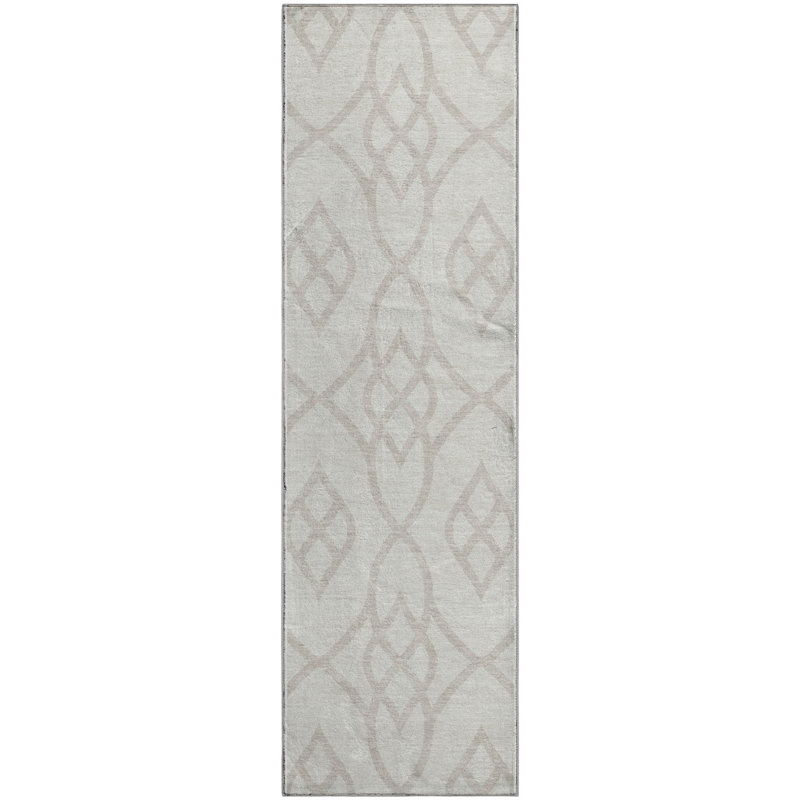 Tapis ivoire Prisco lavable à la machine de qualité supérieure, Tapis de couloir 2 pi 3 po x 7 pi 6 po