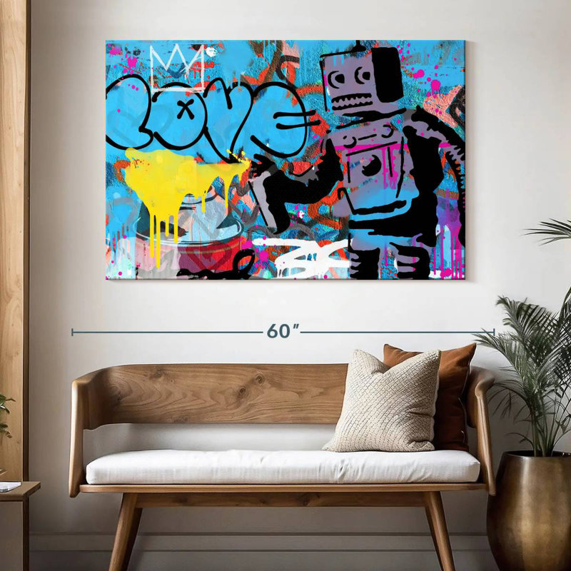 Tergel Love Robot, 34" H x 51" W