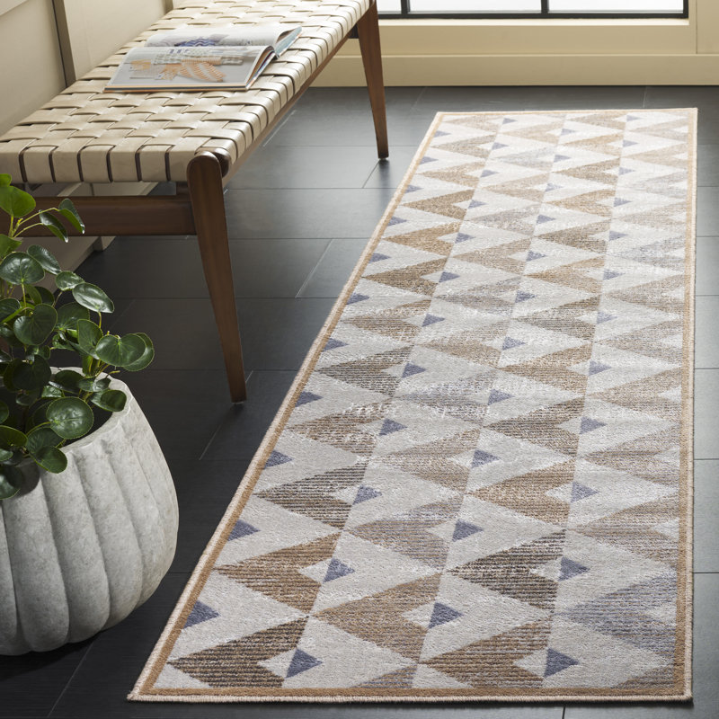 Abida Performance Geometric Rug, Runner 2'2" x 8'