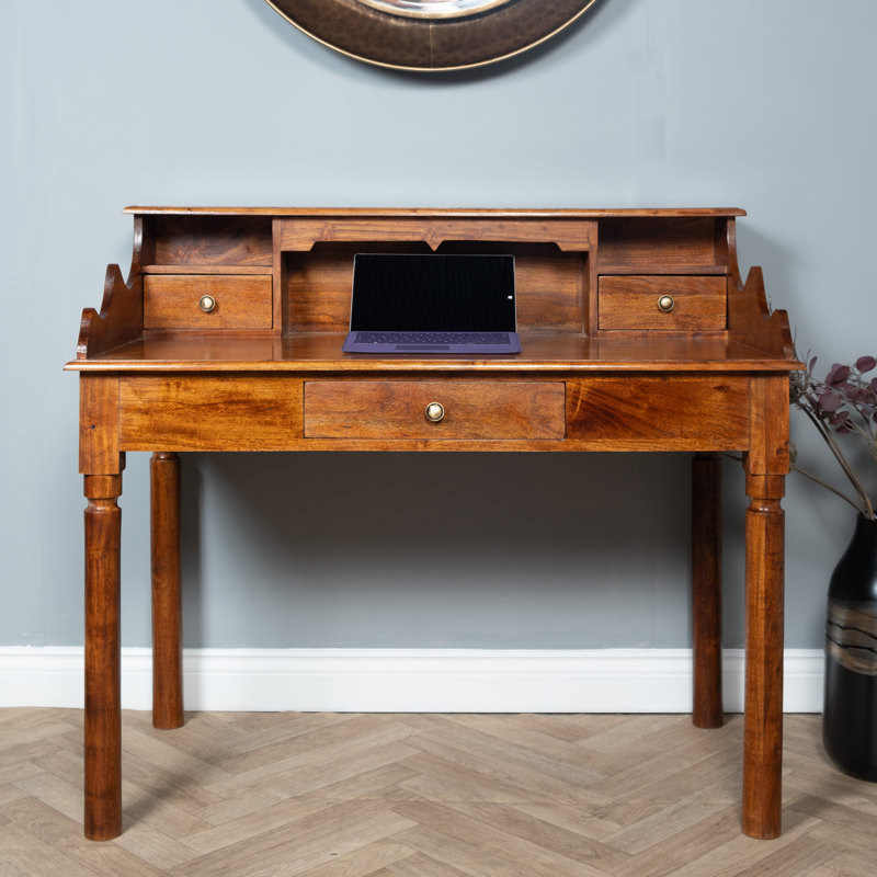 Abegayle Solid Wood Writing Desk