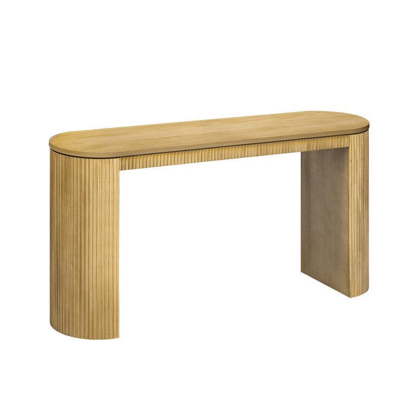 Console moderne avec surface spacieuse et style courbé pour la maison, Naturel