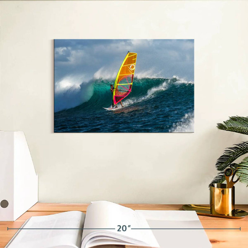 Sirci Windsurfer à l'île Maurice, H 8 po x l 12 po