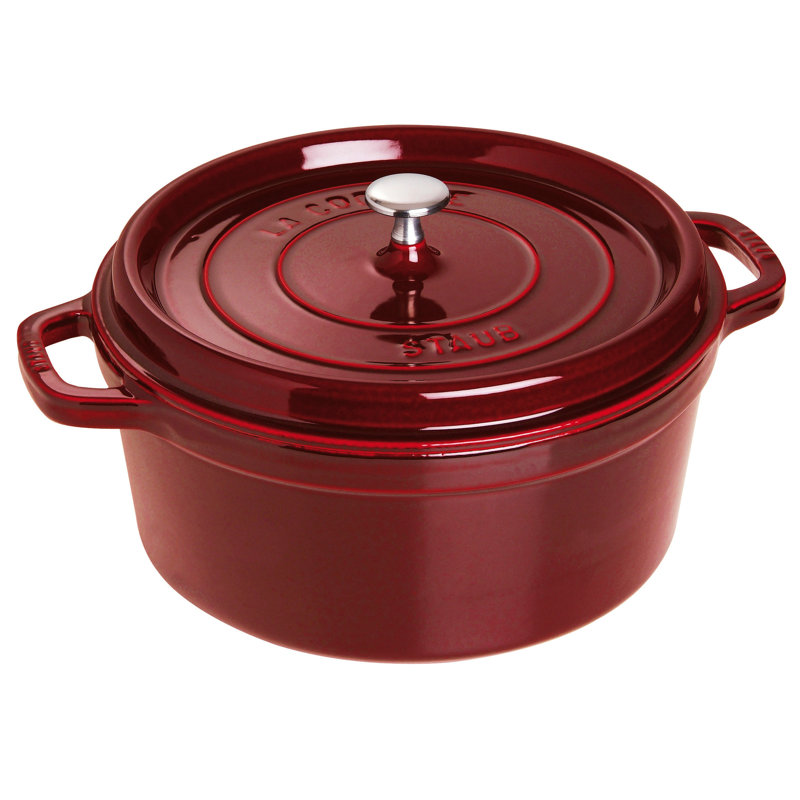 STAUB Round Cast Iron Cocotte, Grenadine, 10cm