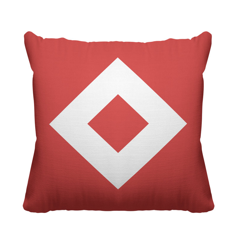 Coussin décoratif intérieur / extérieur Seven, L 15 po x H 15 po, Corail