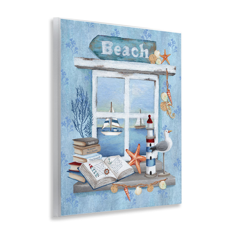 Plaque murale de rebord de fenêtre Beachy Coastal, design par Emma Leach