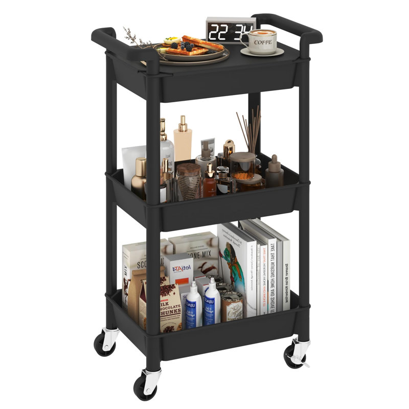 77cm H x 50cm W Bar Cart with Wheels