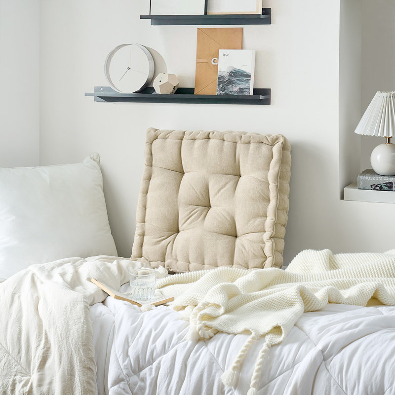 Rainha® - Classic Tufted College Cushion, Taupe
