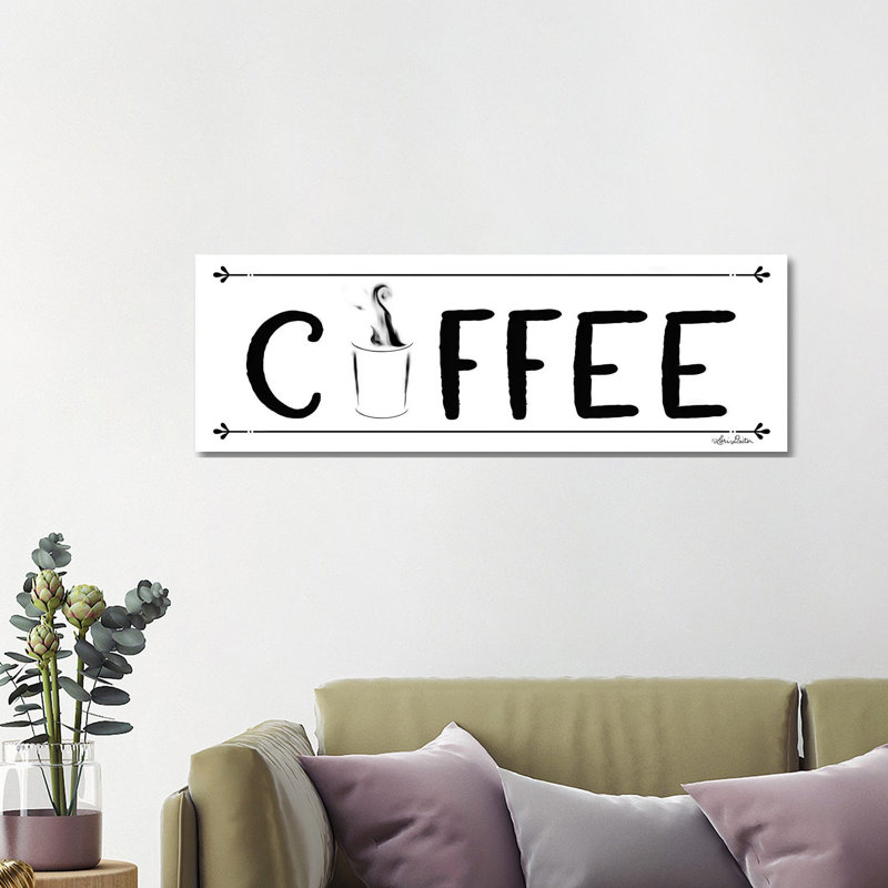 Coffee Banner by Lori Deiter - Wrapped Canvas Panoramic Print, 121.92 cm H x 40.64 cm W x 3.175 cm D