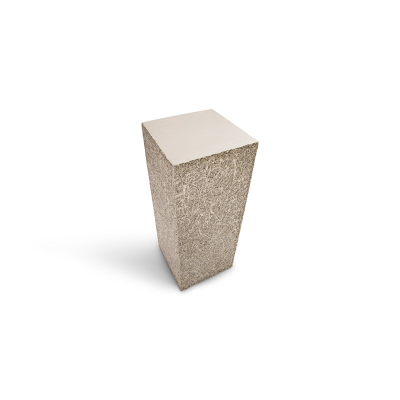 String Theory Pedestal, 36" H x 14" W x 14" D, Silver