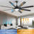 Brixham 76" 8- Blade LED Smart Chandelier Ceiling Fan with Remote Control and Light Kit Included-1091630429