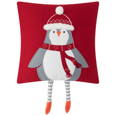 Embroidered Wool Blend Pillow Cover