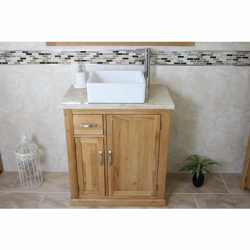 Dematteo 751mm Single Bathroom Vanity with Vessel Ceramic Basin
