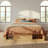 Loria Size Platform Bed Frame With 4 Storage Drawers And Footboard Storage Cubby, No Headboard, Modern Space-Saving Design-Natural-1990817155