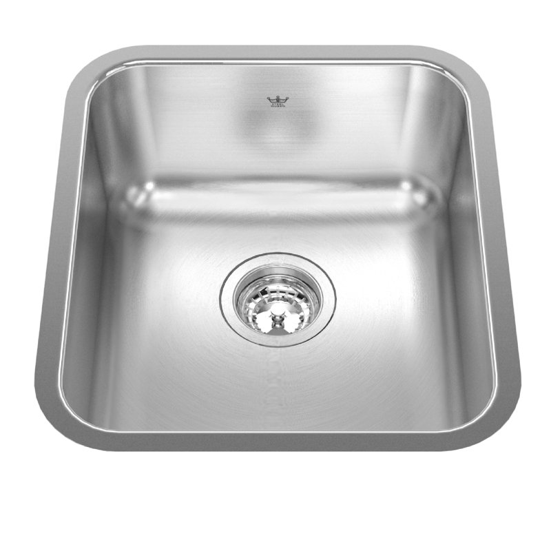 Steel Queen Kitchen Sink, H 8 po x l 17,75 po x L 15,75 po