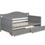 Lit de jour simple en bois avec 2 tiroirs-710314818