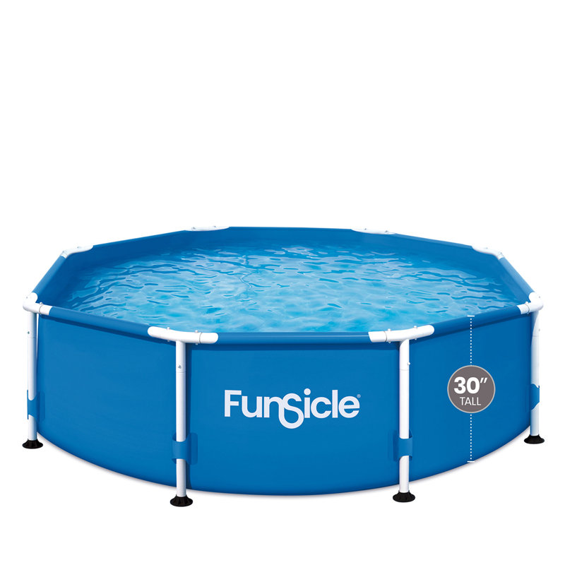 Plastic Round Frame Set Pool H x W x L , with Pump Included, 8' x 30", SkimmerPlus Pump