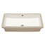 Lavabo de salle de bain encastrable rectangulaire en céramique blanche avec trop-plein L 28 po x l 14 po