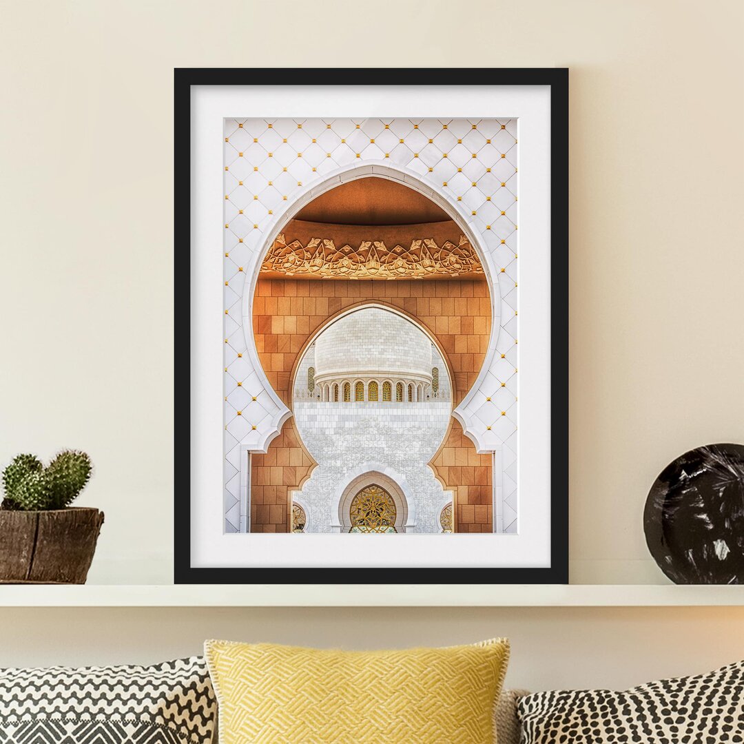 Gerahmtes Papierbild Tor der Moschee