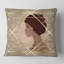 Carré, femmes rétro en or Art Deco Geometrics II - coussin décoratif imprimé moderne-60158621