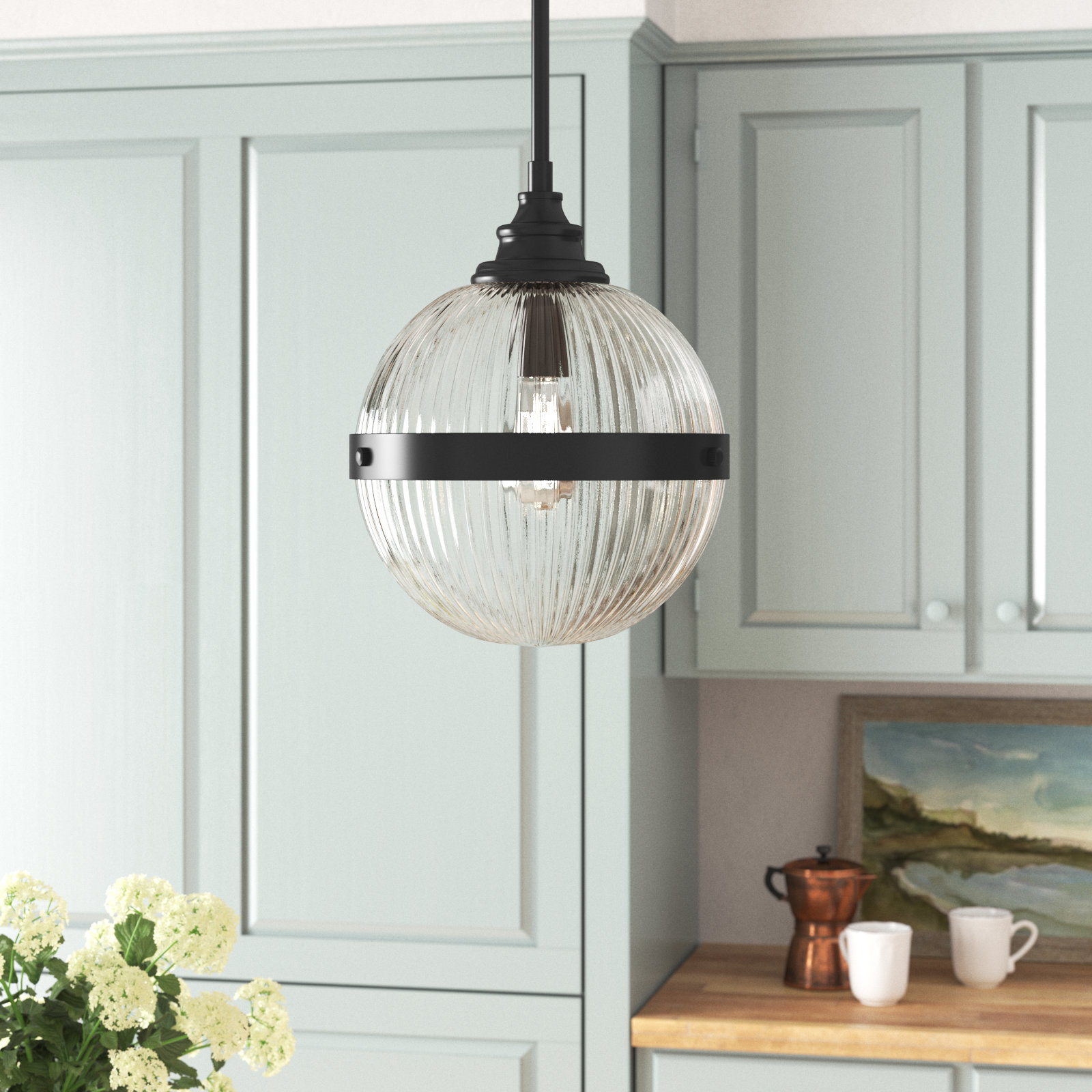 Ker Dimmable 1 - Light Pendant, Matte Black