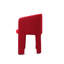 Chaise avec accoudoirs Camilla en tissu rouge
