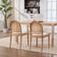 Ensemble de 2 chaises d'appoint en rotin, avec dossiers et pieds en bois-335358257-335358262