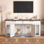 Meuble double pour cage de chien