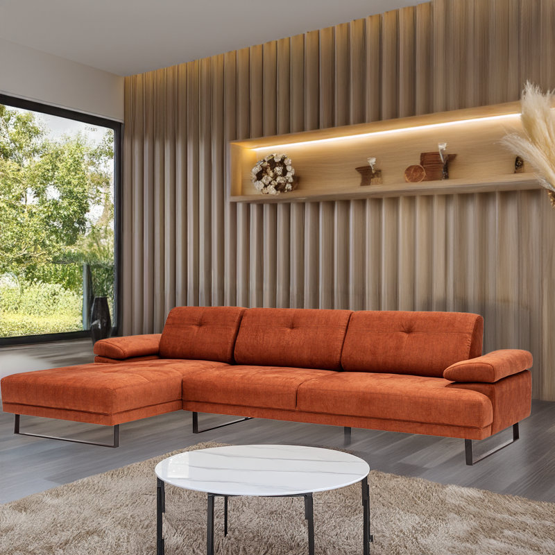 Upholstered L-Shaped Sectional Left Hand Facing