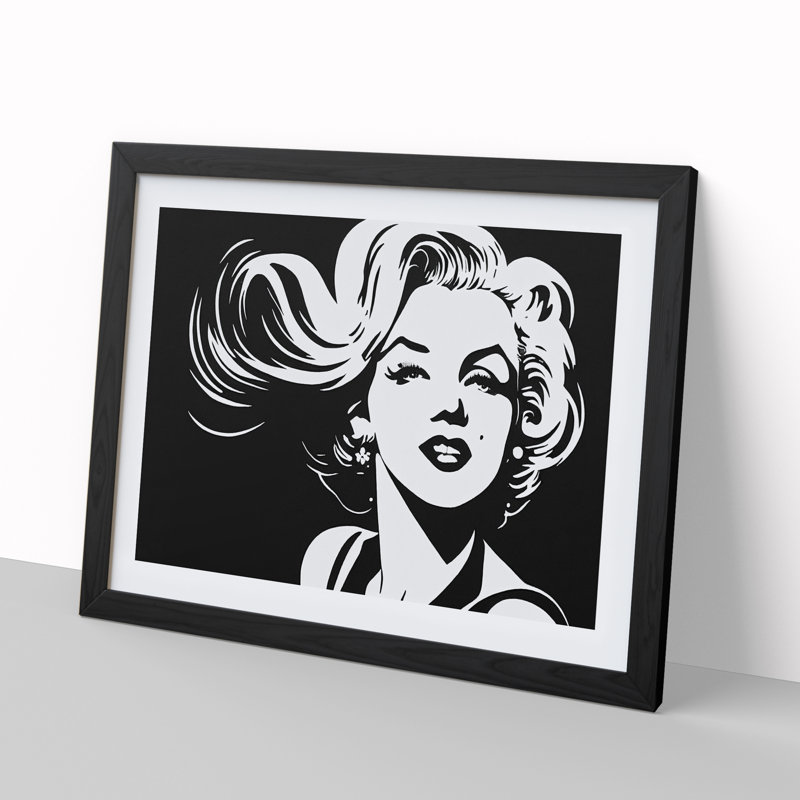 Marilyn Monroe In Monochrome Vol.3 - Single Picture Frame Print, Black, 34cm H x 46cm W x 2cm D