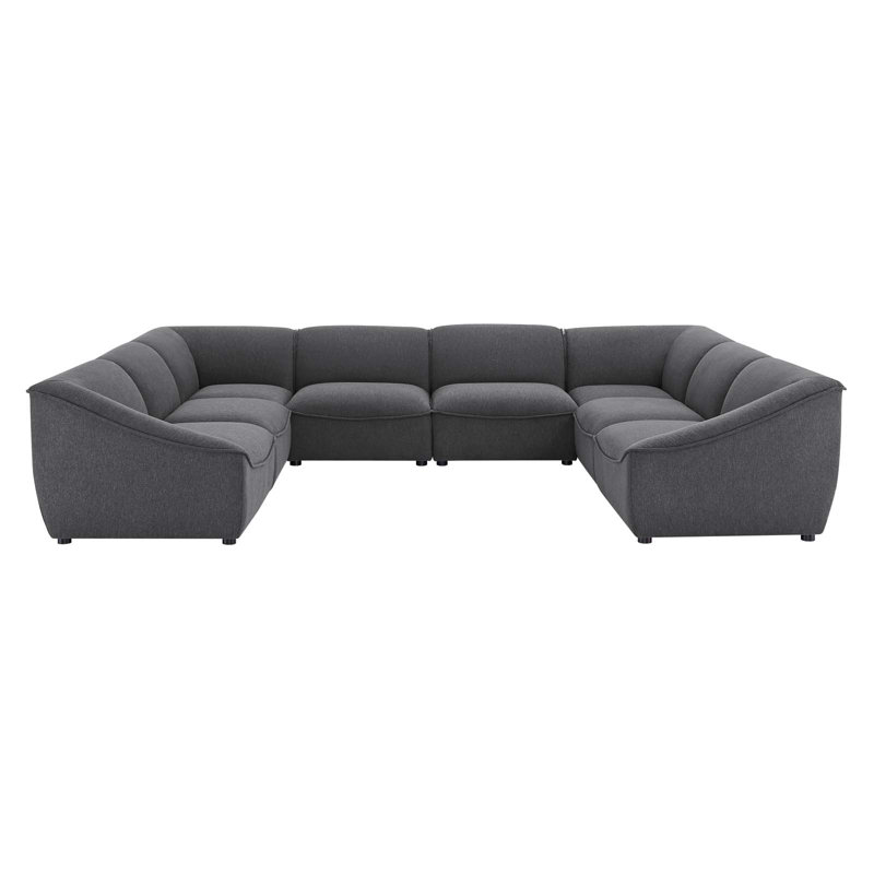 Mohrsville 8-Piece Sectional Sofa In Light Grey, Charcoal