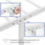 Modern Metal Bed Frame with Cross-design Headboard & Footboard-230473508-230473510