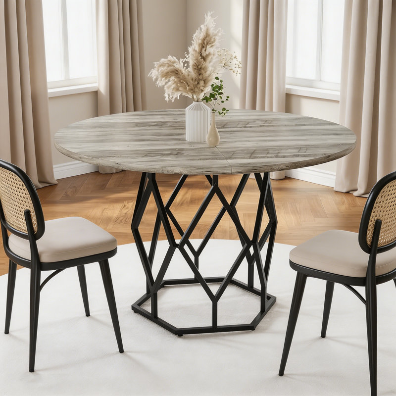 Metal Base Dining Table