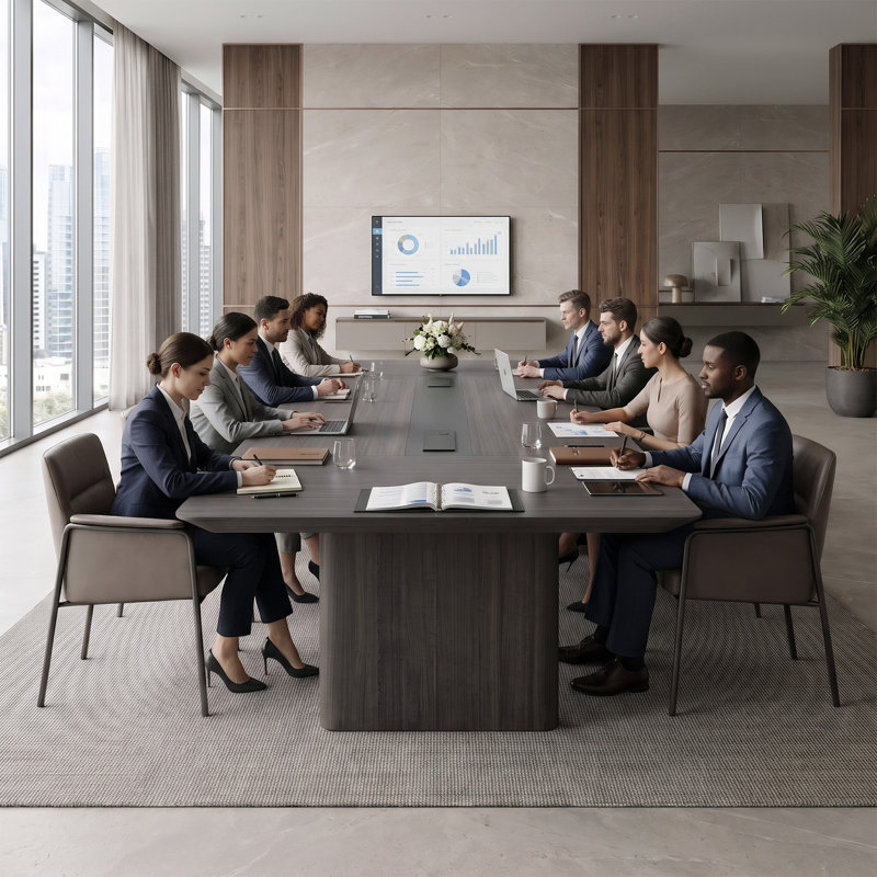 118 " Rectangle Conference Table with Power Modules