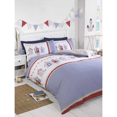 Lyndon Blue White Duvet Cover Set