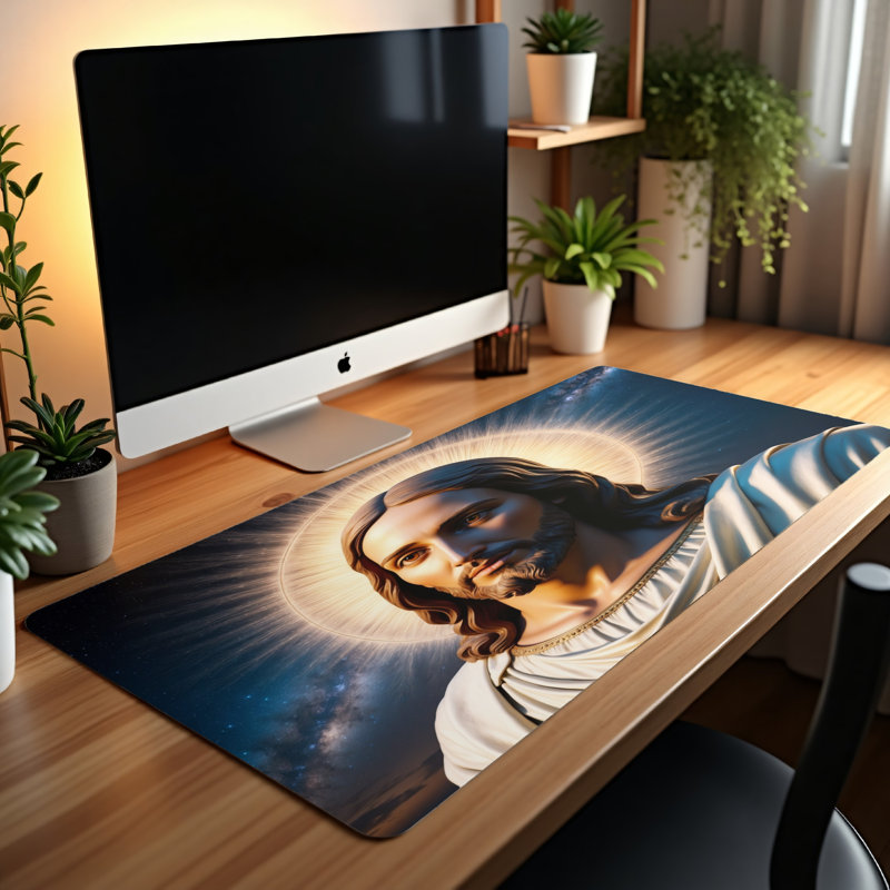 Polyester Desk Pad, 14.4x12.1