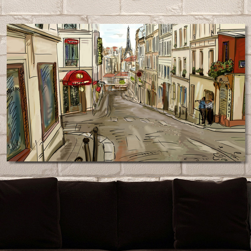 « soirée à paris », impression sur toile tendue, H 28 po x l 48 po x P 1,5 po