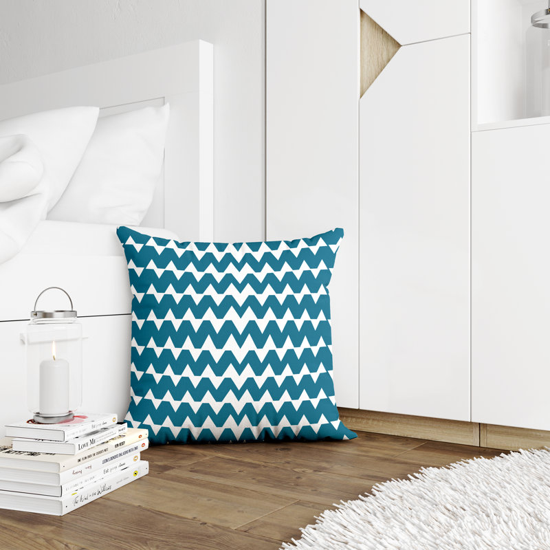 Housse et insert de coussin décoratif en polyester, L 15 po x H 15 po, Turquoise