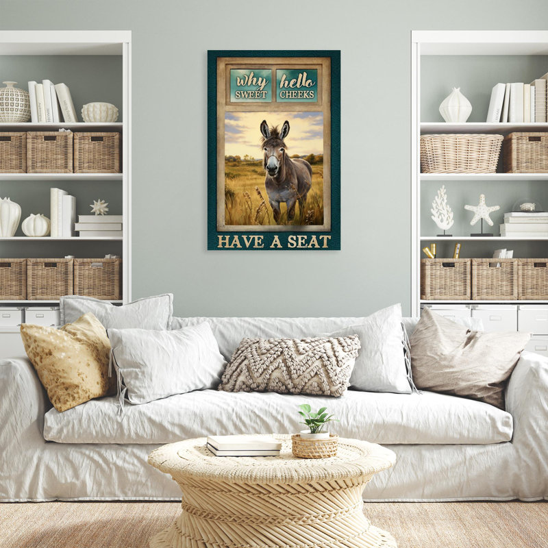 " Donkey Have A Seat 1 ", 36" H x 24" W x 1.25"D
