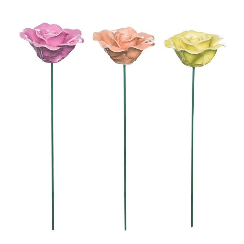  Ensemble de 3 décorations de printemps en céramique