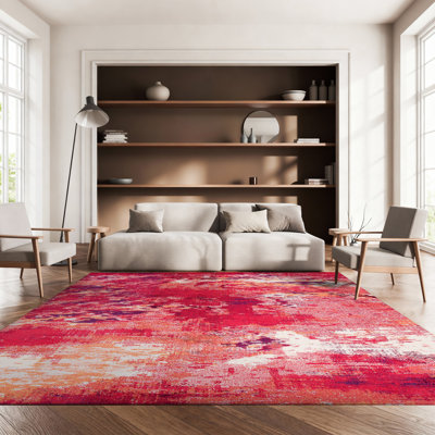 Etta Abstract Light Blue/Green Area Rug