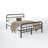 14"h Metal Platform Full Bed Frame With Industrial Style Headboard & Footboard-297988835