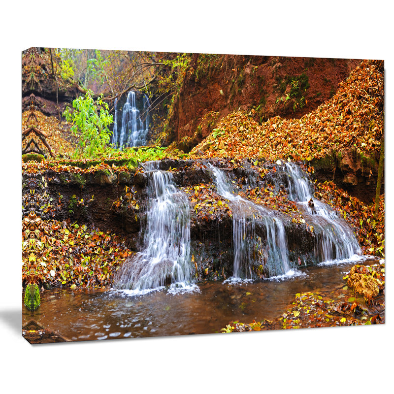 " Dniester Canyon Spring Waterfalls ", 12" H x 20" W x 1" D