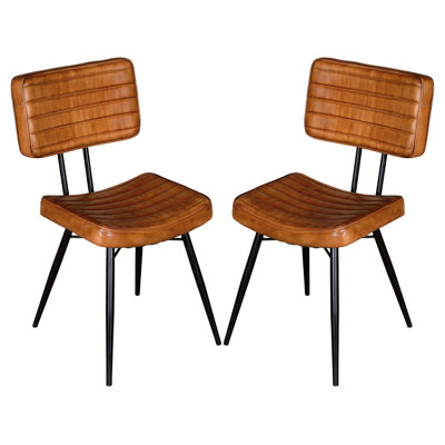 Ensemble de 2 chaises d'appoint capitonnées