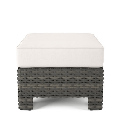 Brodi Outdoor Ottoman with Sunbrella Cushions -  Latitude Run®, 64D4D0668EAB4F248AA2AAEF498835CE