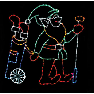 Golfing Elf Animated LED Display (54")