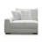 Ezo 3Pc Modular Sectional Sofa Set, 6 Pillows, White Ribbed Polyester-118445176